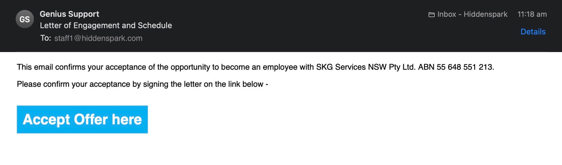 offer email