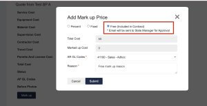 Add Free Mark up