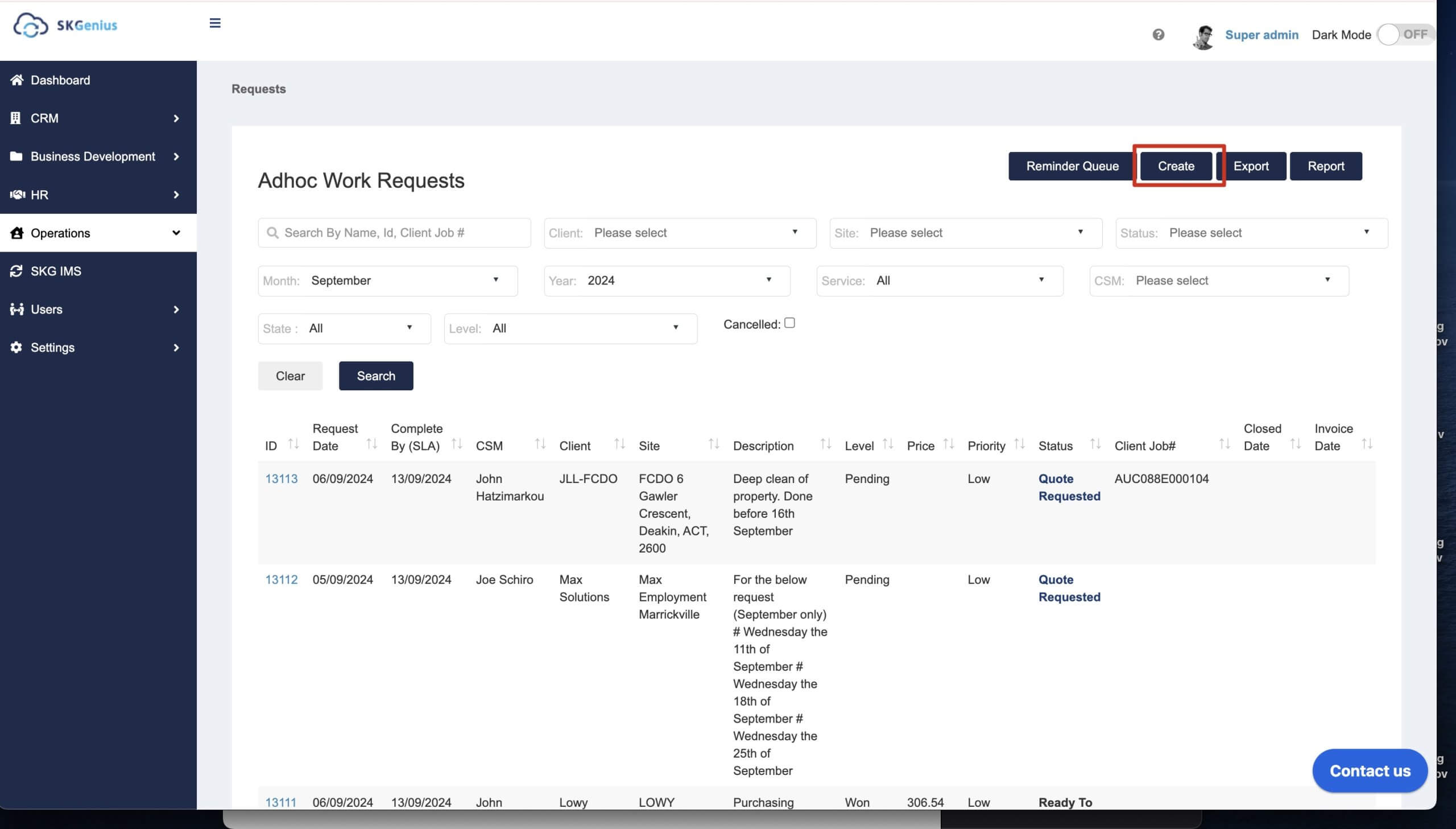 create adhoc