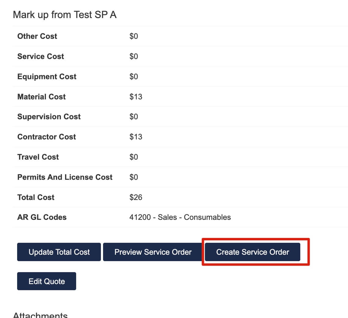 create service order