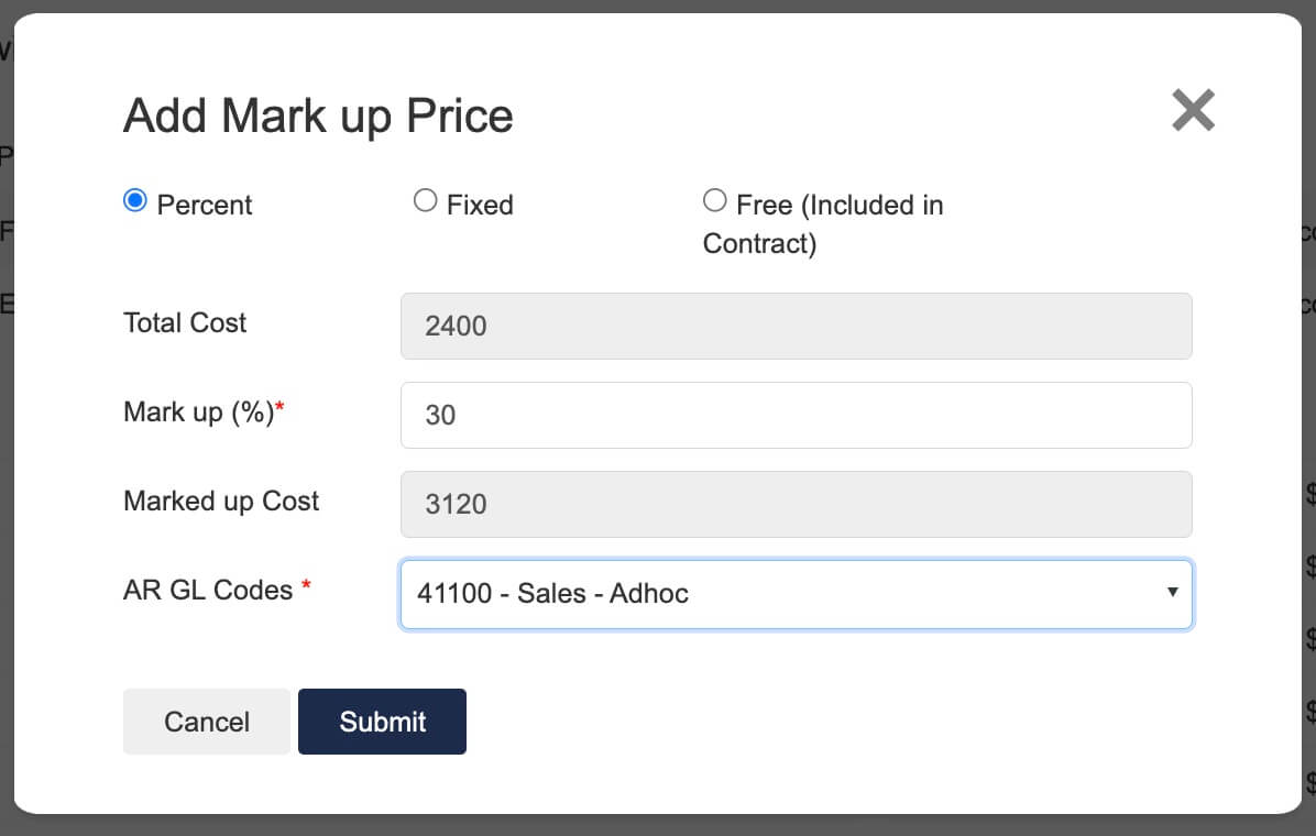 mark up details