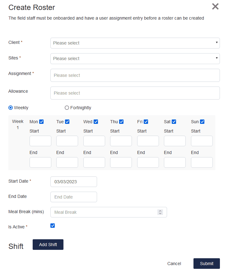 Roster Management | SKG Cleaning Services