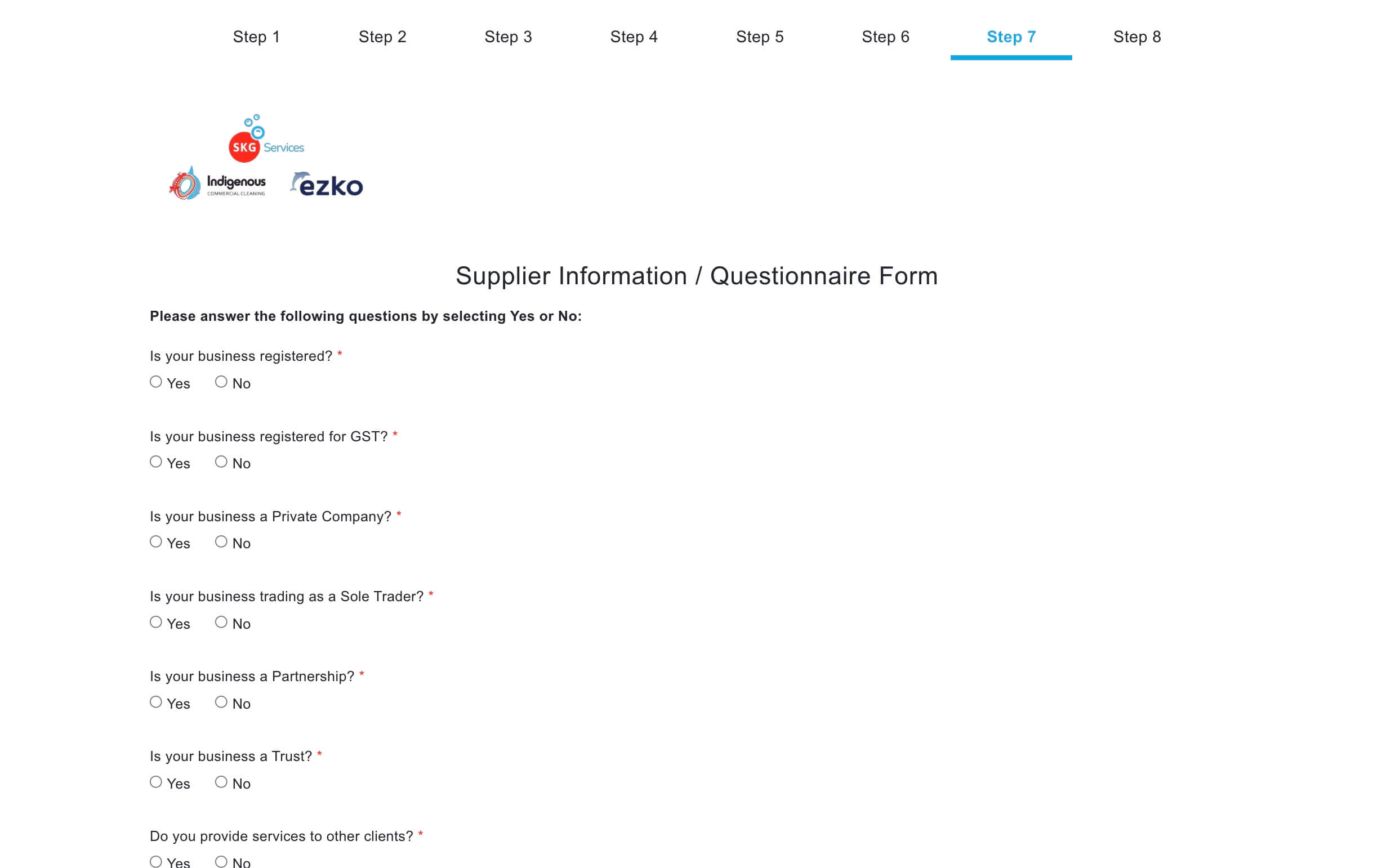 Step 7 Questionnaire