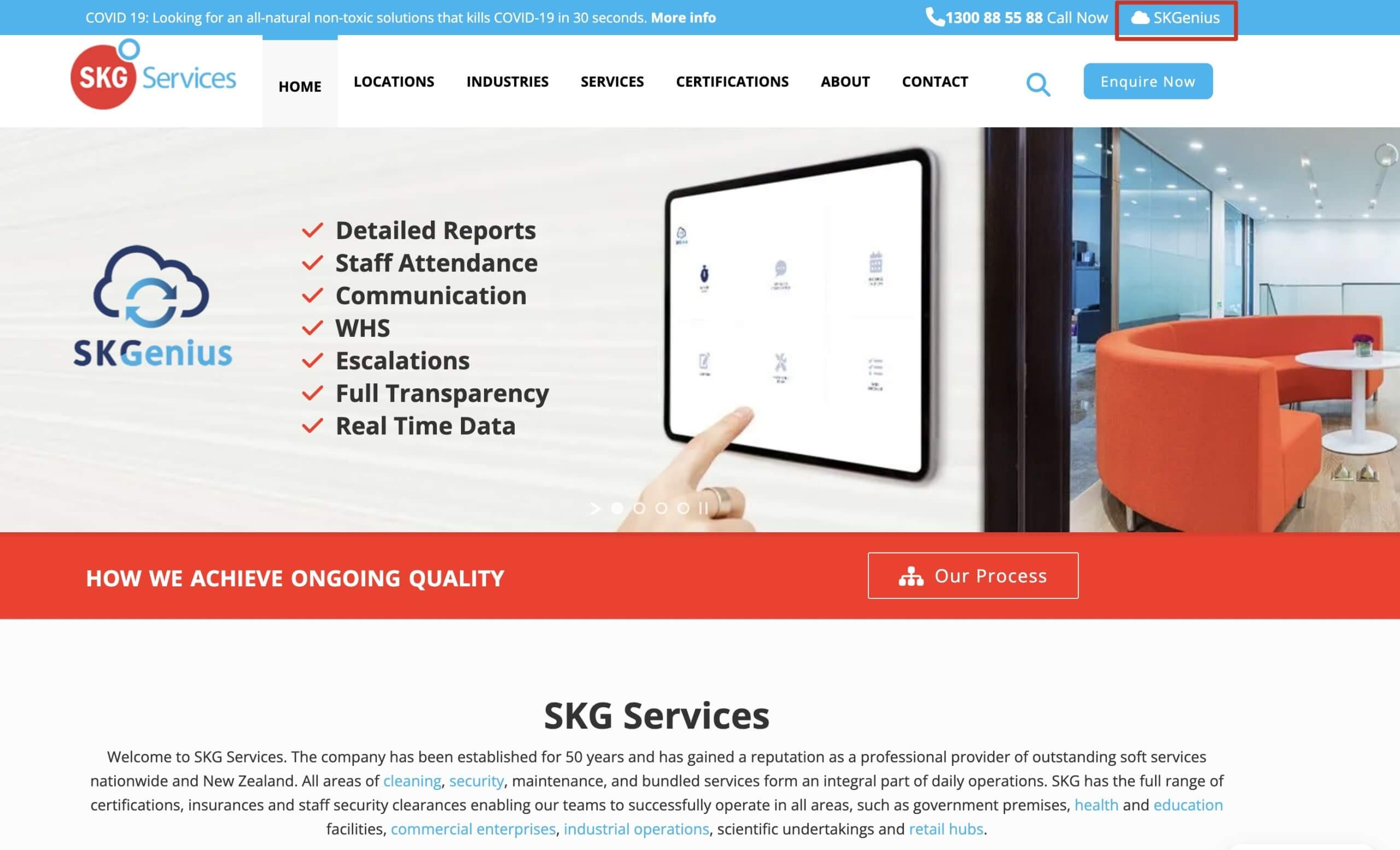 1. SKG website