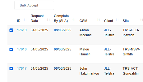 Bulk Accepting Work Orders 1